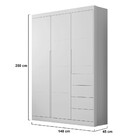 Guarda Roupa E Comoda Infantil Phoenix Baby Eloa 5 Portas 8 G