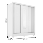 Guarda Roupa E Cômoda Leicester Branco