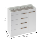 Guarda Roupa E Cômoda Leicester Branco