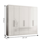 Guarda Roupa E Cômoda Melbourne Branco