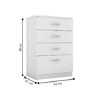 Guarda Roupa E Cômoda Melbourne Branco