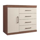 Guarda Roupa E Cômoda Sapateira Alert Jatobá Areia