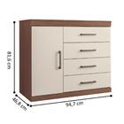 Guarda Roupa E Cômoda Sapateira Finlândia Jatobá Areia