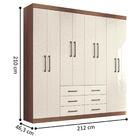 Guarda Roupa E Cômoda Sapateira Finlândia Jatobá Areia