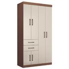 Guarda Roupa E Cômoda Sapateira Ontário Jatobá Areia