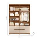 Guarda Roupa Eagle Avelã/fendi Metalic