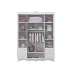 Guarda Roupa Éclair 4 Portas C/cortina E 4 Gavetas - Branco A