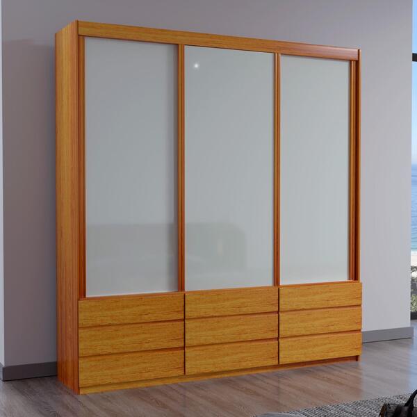 Guarda-roupa Eco 07 100% Mdf 3 Portas 9 Gavetas Bom Pastor