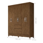 Guarda Roupa Eden Castanho Wood