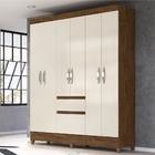 Guarda Roupa Eden Castanho Wood Baunilha