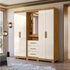 Guarda Roupa Eldorado 5 Portas E 3 Gavetas Com Espelho - Moval