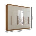 Guarda-roupa Ele E Ela 8 Portas 8 Prateleiras Com Espelho Cin