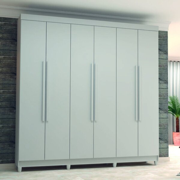 Guarda Roupa Elegance 6 Portas 2 Gavetas  Branco