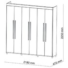 Guarda Roupa Elegance 6 Portas 2 Gavetas  Branco