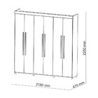 Guarda Roupa Elegance 6 Portas Com 8 Pés Vila Rica