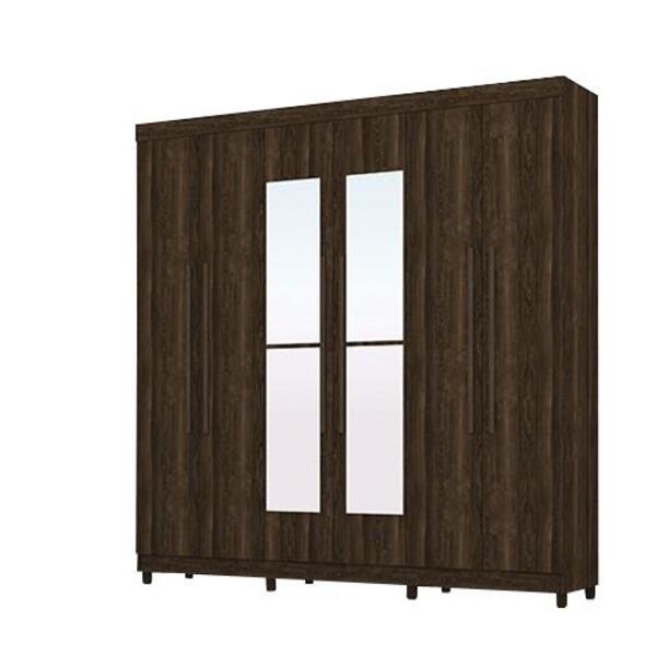 Guarda Roupa Elegance 6 Portas Com Pes E Espelho Belmont - Vi