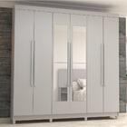 Guarda Roupa Elegance 6 Portas E Espelho Branco Vlr Móveis