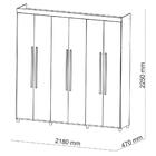 Guarda Roupa Elegance 6 Portas E Espelho Branco Vlr Móveis