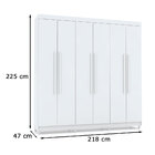 Guarda Roupa Elegance Branco - Vila Rica