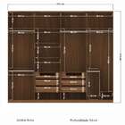 Guarda-roupa Ellen 8 Portas E 6 Gavetas Jatobá/areia