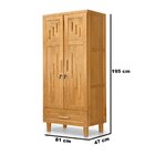 Guarda Roupa Em 100% Madeira 2 Portas 1 Gaveta Suiça Imbuia