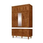 Guarda Roupa Em Madeira Maciça Com Espelho 7 Portas 2 Gavetas