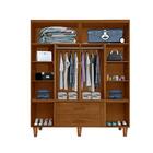 Guarda Roupa Em Madeira Maciça Com Espelho 8 Portas 2 Gavetas