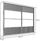 Guarda-roupa Em Mdf, 2 Portas, 6 Gavetas, Espelho E Pés - Bom