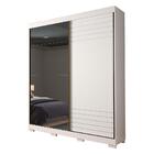 Guarda Roupa Em Mdf 2 Portas De Correr Espelho 3 Gavetas Inte