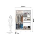 Guarda Roupa Em Mdf 2 Portas De Correr Espelho 3 Gavetas Inte