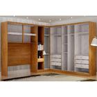 Guarda-roupa Em Mdf Com 12 Portas E 7 Gavetas Cumaru/fendi