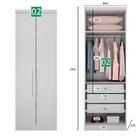 Guarda-roupa Em Mdf Com 12 Portas E 8 Gavetas Branco