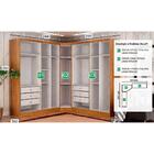 Guarda-roupa Em Mdf Com 9 Portas E 6 Gavetas Cumaru/fendi