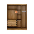 Guarda-roupa Em Mdf Com 9 Portas E 6 Gavetas Cumaru/fendi