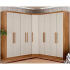 Guarda-roupa Em Mdf Com 9 Portas E 6 Gavetas Cumaru/fendi