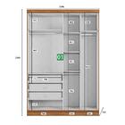 Guarda-roupa Em Mdf Com 9 Portas E 6 Gavetas Cumaru/fendi