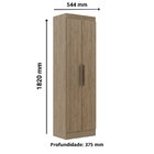 Guarda-roupa Em Mdp 2 Portas Wood 54,4cm Wood