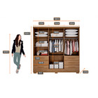 Guarda-roupa Encant 6 Portas E 6 Gavetas Com 6 Pés
