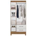 Guarda Roupa Eros 3 Portas Naturale Branco Tana Decor