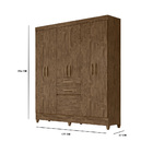 Guarda Roupa Escorpião Sem Espelho Castanho Wood Bnn Decor