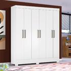 Guarda Roupa Espaçoso 6 Portas E 2 Gavetas 1.80m Branco Tulum
