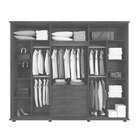 Guarda-roupa Espanha 3 Portas De Correr Amadeirado - Rv Móveis