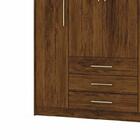 Guarda Roupa Espanha 4 Portas E 3 Gavetas Imbuia Rustico - Vlr