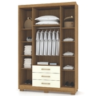 Guarda Roupa Espanha 4 Portas Nature Champanhe Vila Rica