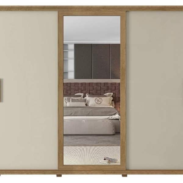 Guarda-roupa Espanha Cinamomo/off White– Rv Móveis