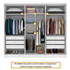 Guarda Roupa Espelho 3 Portas 6 Gavetas Milão Tcil