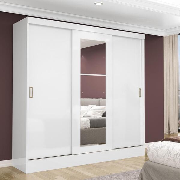 Guarda Roupa Espelho 3 Portas Mdf Viena Maxel Móveis