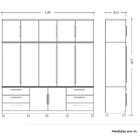 Guarda Roupa Espelho Casal 12 Portas 6 Gavetas Titan Albatroz