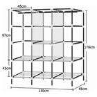 Guarda Roupa Estante Dobrável E Portátil 2 Portas Em Aço Cinza