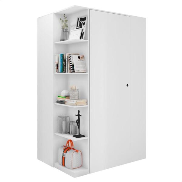 Guarda-roupa Estilo Closet Com Led Módulo Para - Branco